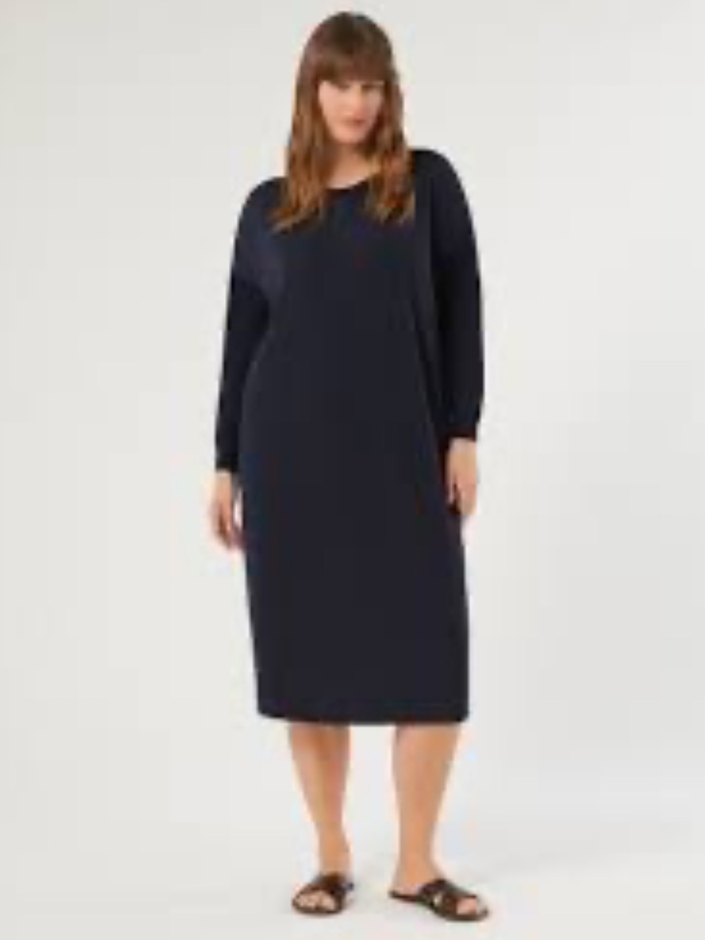 NWOT Persona by Marina Rinaldi Classic Black Long-Sleeve Midi Dress XL